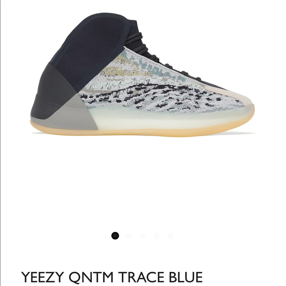 Yeezy Quantum Sneakers in Black/Blue and Cream - Picture 6 of 11